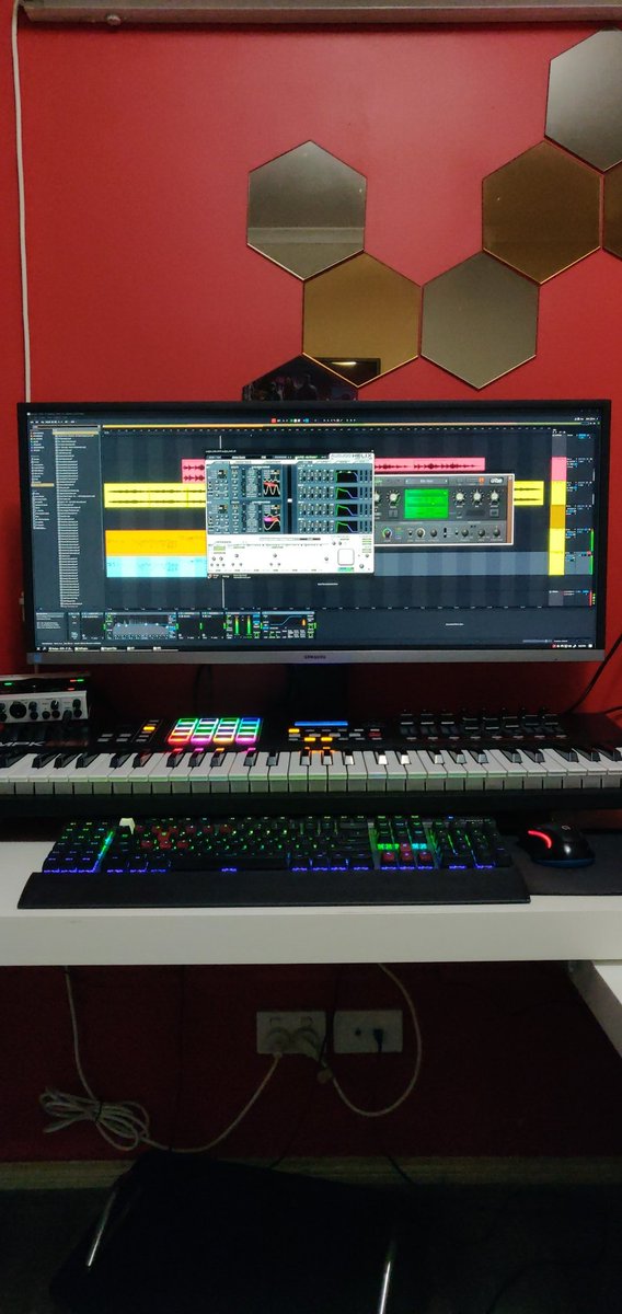 kashyamusic's tweet photo. Preparing for a live set. Also I've realized audjoo helix is an insanely underrated vst, holy shit.
#getsad https://t.co/6Z8j83F4Zn