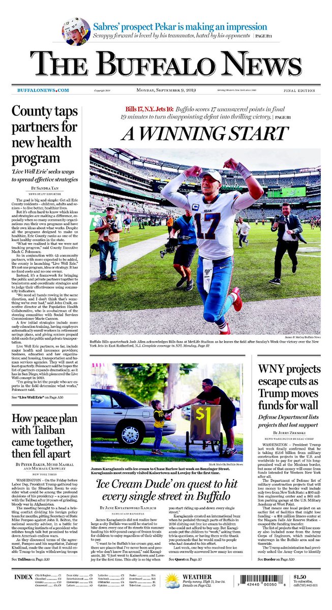 Lodge metallisk Problem The Buffalo News on Twitter: "Here's a look at today's front page and a  thread of today's news to read with your morning coffee. ☕  https://t.co/9BB4aXeQTm https://t.co/3Syq8z201f" / Twitter