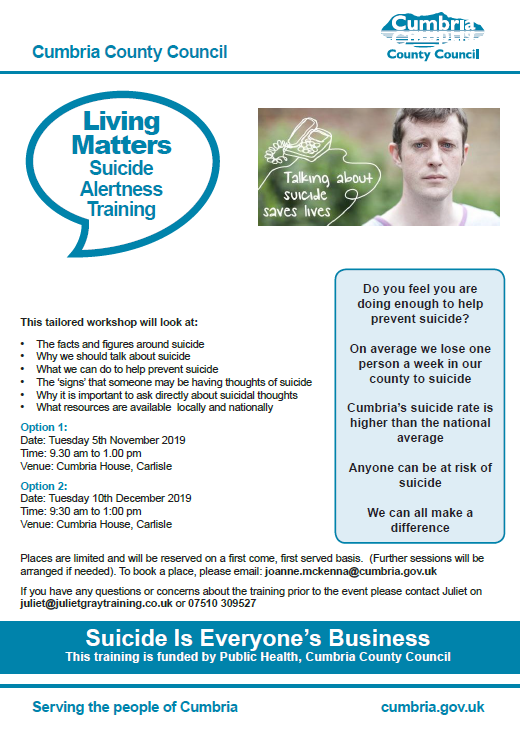 Healthy5to19's tweet photo. Do you feel you are doing enough to help prevent suicide? we can all make a difference. Access this local training #savetheclass #SuicidePrevention #papyrus #everylifematters https://t.co/0V0e44TVp7