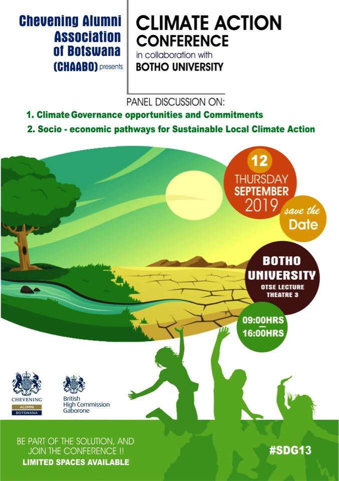 CheveningBW's tweet photo. Join us on Thursday @BOTHOUNIVERSITY when we grapple climate change and talk solutions! #ClimateFocusBw #GreenIsGreat. https://t.co/zWWw597KH1
