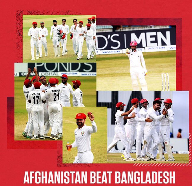 Congratulations on the historical Test match win against Bangladesh . Top class batting from <a href="/RahmatShah_08/">Rahmat Shah</a> <a href="/MAsgharAfghan/">Asghar Afghan</a> and well backed up by the bowlers #zahir <a href="/MohammadNabi007/">Mohammad Nabi</a> and an exceptional all-round performance by skipper <a href="/rashidkhan_19/">Rashid Khan</a> seal the final deal.