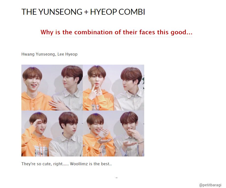 petitbaragi's tweet photo. (trans) the #yunseong + #leehyeop face combination
#황윤성 #이협 #울림즈 https://t.co/d9ZnbrUCQq