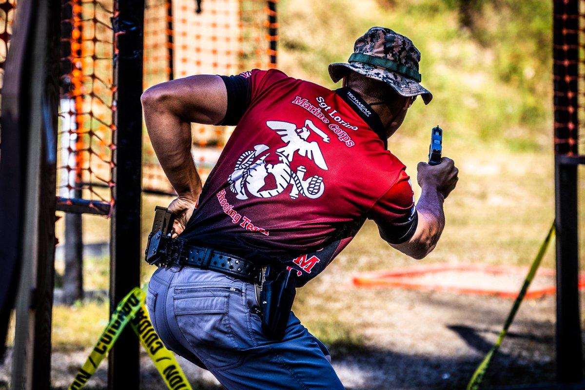 RedStitch2011's tweet photo. Sgt. Lorino from the @USMC action shooting team on the move and reloading at the @USPSA_Shooting Area 5 Championship. Always great to be back around the Marines! https://t.co/VSHcuO2TRW