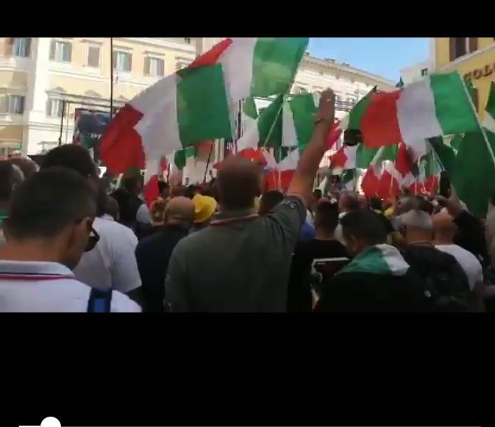 manginobrioches's tweet photo. Se fai il saluto romano e chiedi le elezioni "per rispettare la democrazia" hai una grave confusione mentale. 
 #Montecitorio 
#PapeeteInPiazza https://t.co/6OvtA77l9J