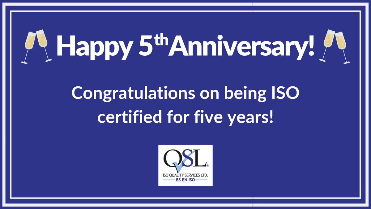 Huge congratulations to <a href="/DartSystems/">Stuart Arkell</a> for being successfully re-certified for the ISO 9001, for the fifth year running! 

Happy Anniversary🎉

Here's to many more years of exceptional commitment to quality...