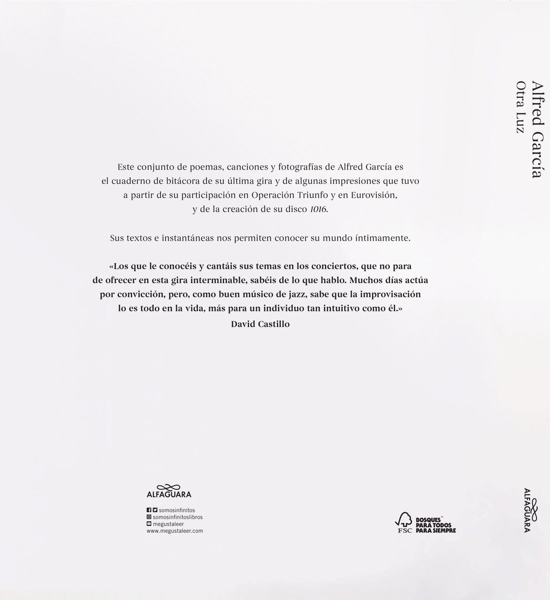 alfredgarcia's tweet photo. Aquí tenéis la portada y la contraportada de mi primer libro #OtraLuz (poesía y fotografía). 
Ya lo podéis reservar en librerías y tiendas digitales.
A la venta el día 10 de octubre. https://t.co/rLQNr7Td8P
