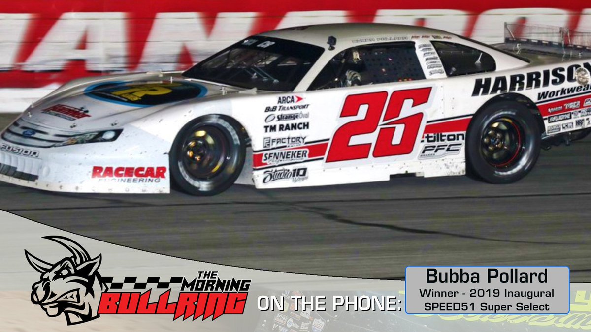 RacingAmerica's tweet photo. Next up, we have @bubbapollard26 on the #MorningBullring after winning the #Speed51SuperSelect at @LucasOilRaceway.

Watch live: https://t.co/tZF7dQqlCE https://t.co/HWnJ4llWRS