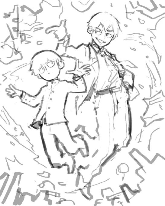 this was supposed to be a Mob Psycho print! but thought this composition wasnt working right 