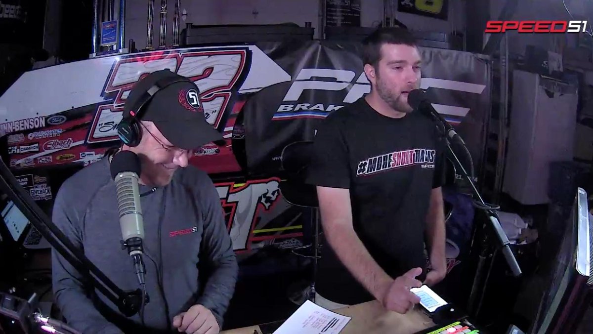 RacingAmerica's tweet photo. .@ecanfield17 shares the news from the weekend in short track racing.

Watch live and share for a chance to win a #Speed51SuperSelect t-shirt: https://t.co/tZF7dQqlCE https://t.co/BQQkcwKNBU