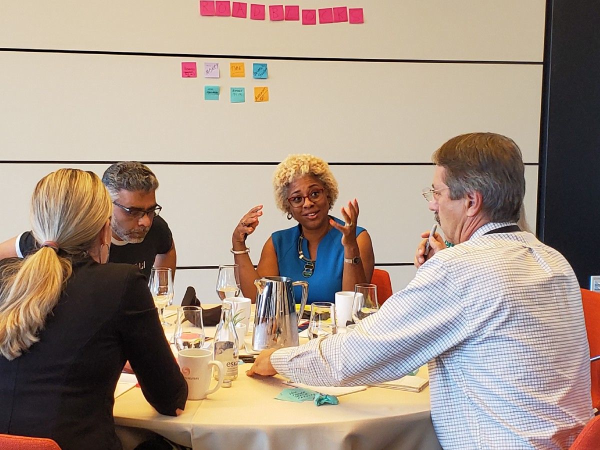 KimFoxWOSU's tweet photo. Great discussion last month during #aejmc19 on: A Curriculum Insurgency: Transforming J School, facilitated by @JumplineJ. https://t.co/Mkf475sAsU

@khanundrum @mediaghosts @macloo @jbatsell #transformjournalism https://t.co/PbleyiNtXr