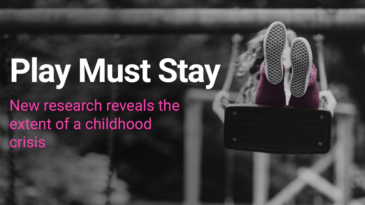 PlayforceUK's tweet photo. The Play Must Stay campaign from @apiplay and @mumsnet is based on new research with parents and highlights a tangible shift from outdoor play to indoor screen time. #playmuststay #nowheretoplay @markehardy https://t.co/7WeRhVMgXs https://t.co/RiKaa01kX8