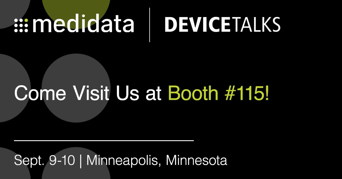 damckie's tweet photo. @Medidata is headed to @DeviceTalks Minnesota 9/9-10! Stop by our booth to meet our experts to learn why 100+ #medtech sponsors have chosen Medidata to power their #devicetrials:
https://t.co/XkRfr0qQiJ
#DeviceTalks #MedicalDevice #Technology #ClinicalTrials #ClinicalResearch https://t.co/ALYsj8ISy5