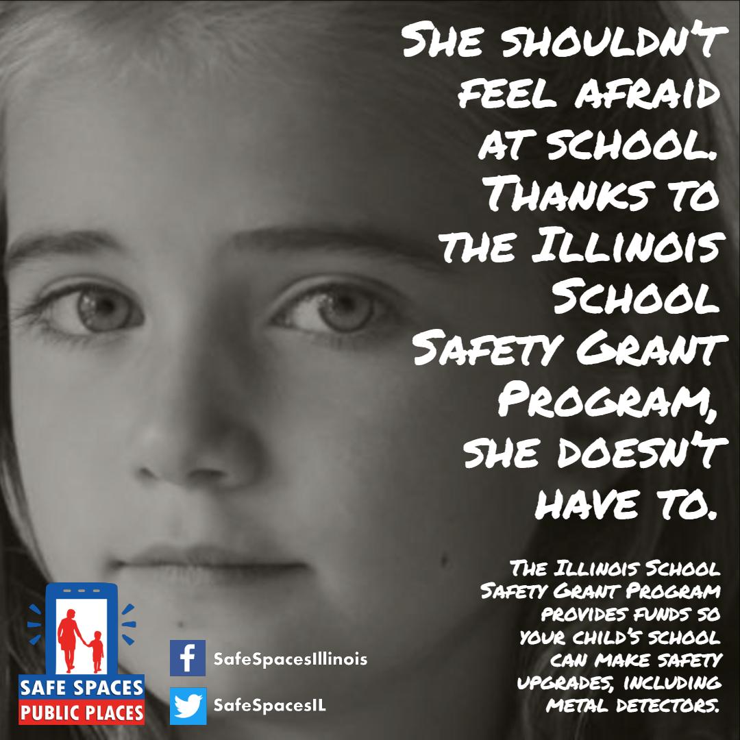 Anxiety and fear make it harder for students to focus and learn. But in Illinois, the Illinois School Safety Grant Program is helping schools improve security, including metal detectors that keeps guns out of schools!