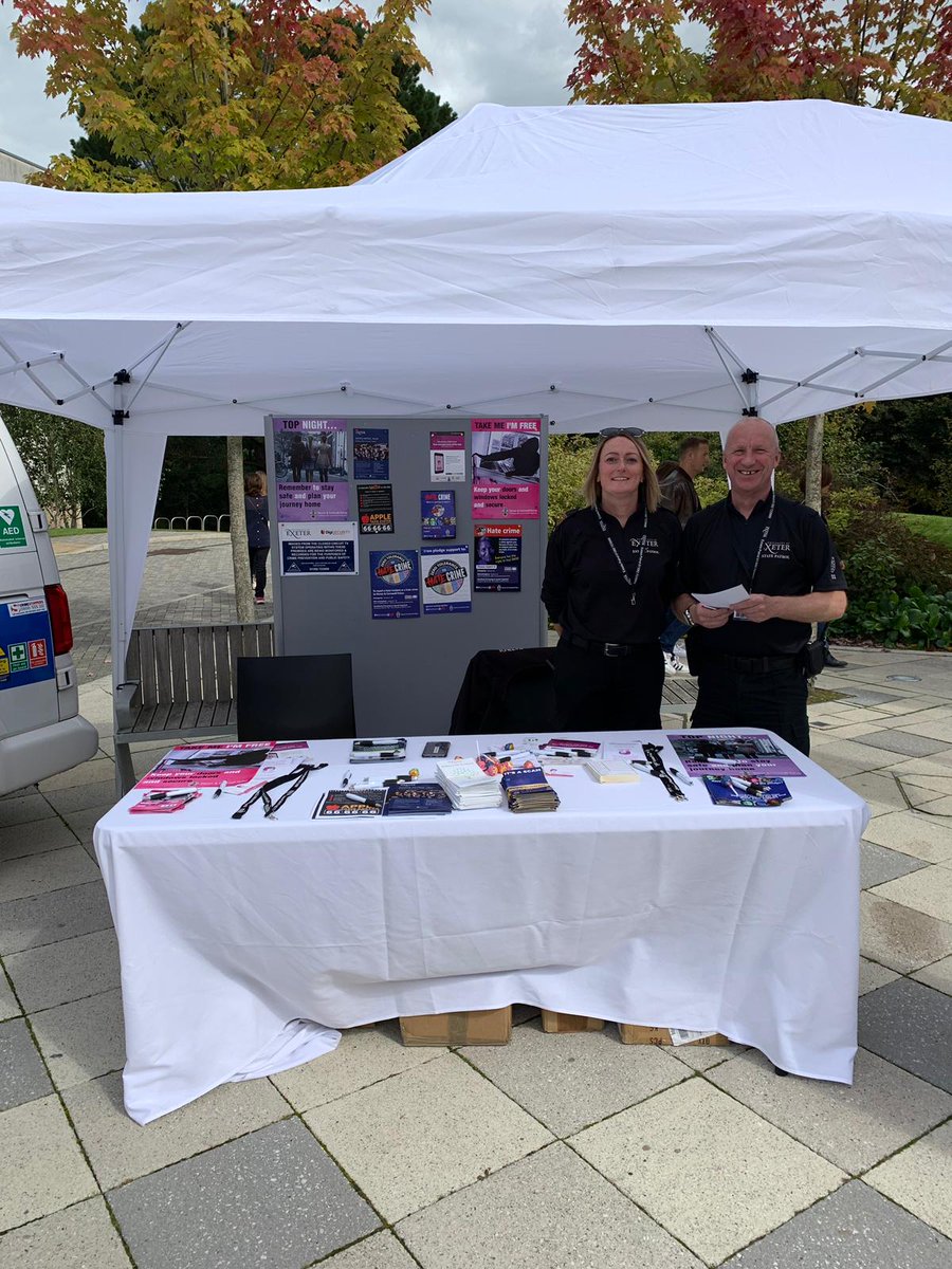 EstateExeter's tweet image. @EstateExeter Estate Patrol Open Day Stand, providing information on how we support and have an integral role in student safety, 
Show casing new safety 
Initiative and vital contact information for all students staff and visitors.