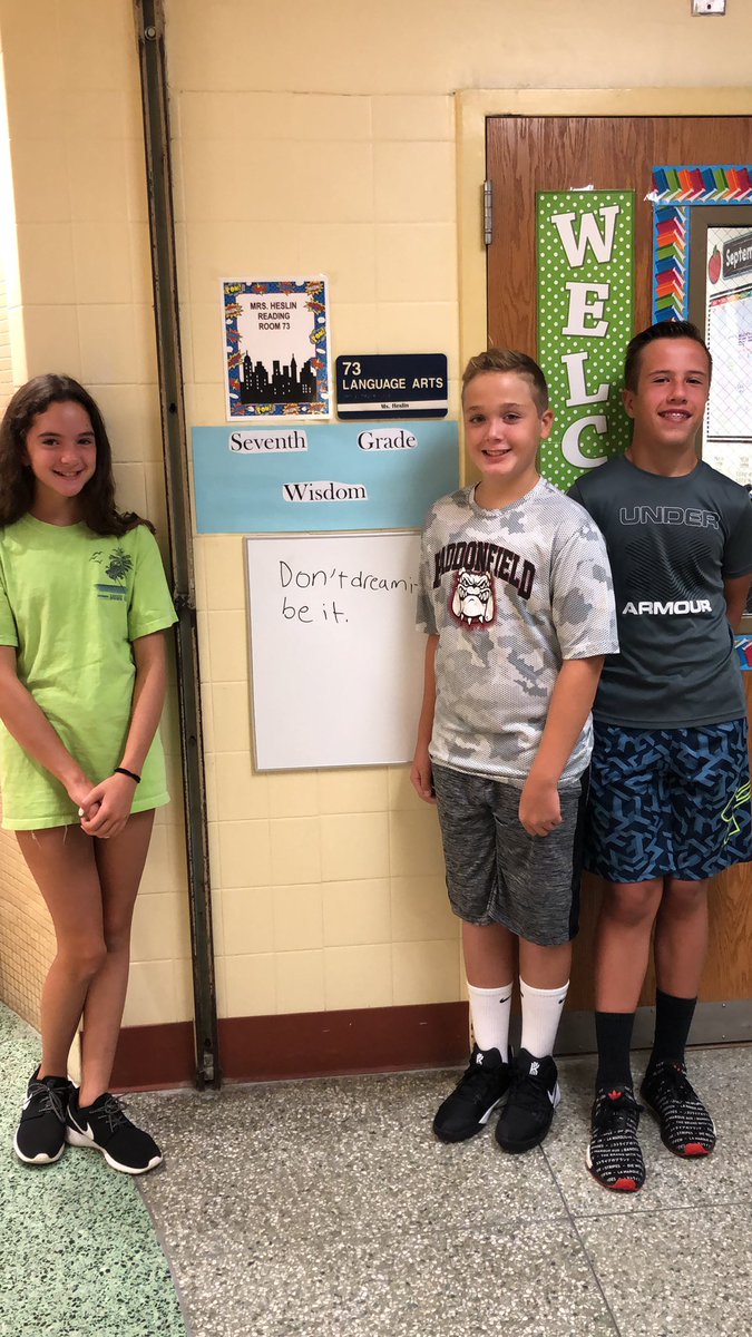 Monday’s Seventh Grade Wisdom: Don’t dream it, be it. Wise words to start any day! #seventhgradewisdom #makingconnections <a href="/HaddonfieldMS/">Haddonfield MS</a> <a href="/HaddonfieldEA/">HEA Members</a>