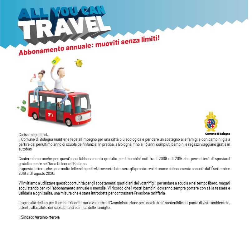 virginiomerola's tweet photo. In arrivo nelle case di bimbi e ragazzi le lettere di #Tper con gli abbonamenti annuali all'autobus. Una misura che il Comune finanzia con convinzione dal 2016.
A #Bologna dalla nascita e fino a 13 anni compiuti si va in #bus gratis! https://t.co/tWOktOApi1