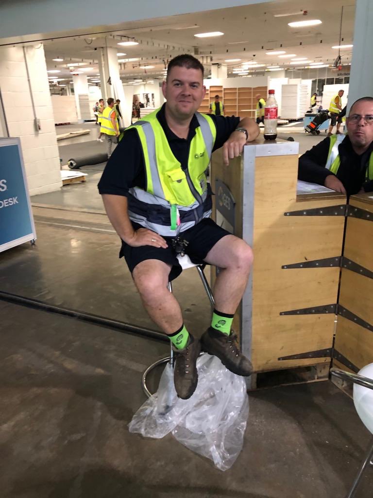 OpsSquad's tweet image. Ops Squad socks taking off at @EasyfairsPACK with @Easyfairs  &amp;amp; @GESGlobal !! 💚🖤