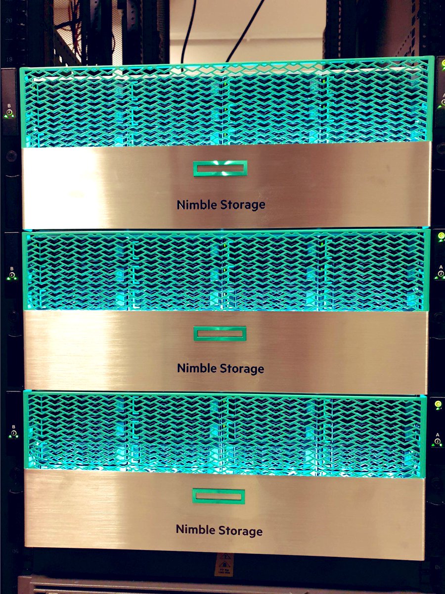 _nickdyer's tweet photo. New HPE #NimbleStorage PoC ready to rock for a UK entity - 630TiB usable per site for #PeerPersistence synchronous replication with #vmware π
@HPE_Storage https://t.co/Kgdk5DLsT4