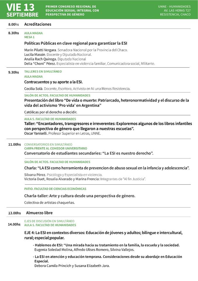 HumanidadesUNNE's tweet photo. #CongresoESI
Compartimos el #ProgramaDefinitivo de los días de actividades del 1er Congreso Regional de ESI - NEA que tendrá lugar en nuestra #Facultad el jueves 12 y viernes 13. https://t.co/MLfaUYxETl