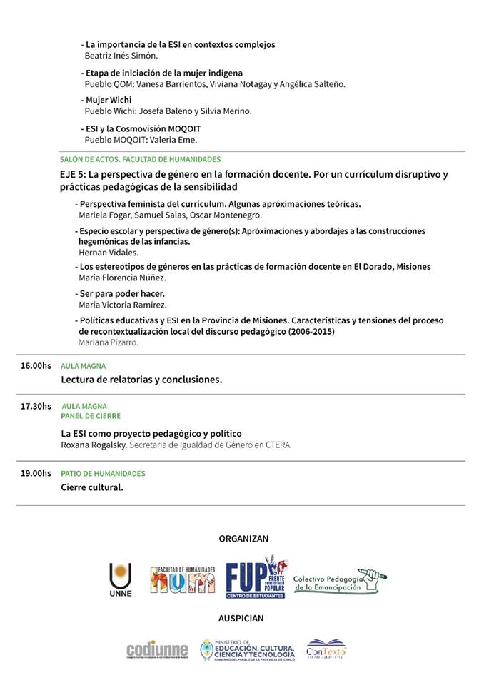 HumanidadesUNNE's tweet photo. #CongresoESI
Compartimos el #ProgramaDefinitivo de los días de actividades del 1er Congreso Regional de ESI - NEA que tendrá lugar en nuestra #Facultad el jueves 12 y viernes 13. https://t.co/MLfaUYxETl