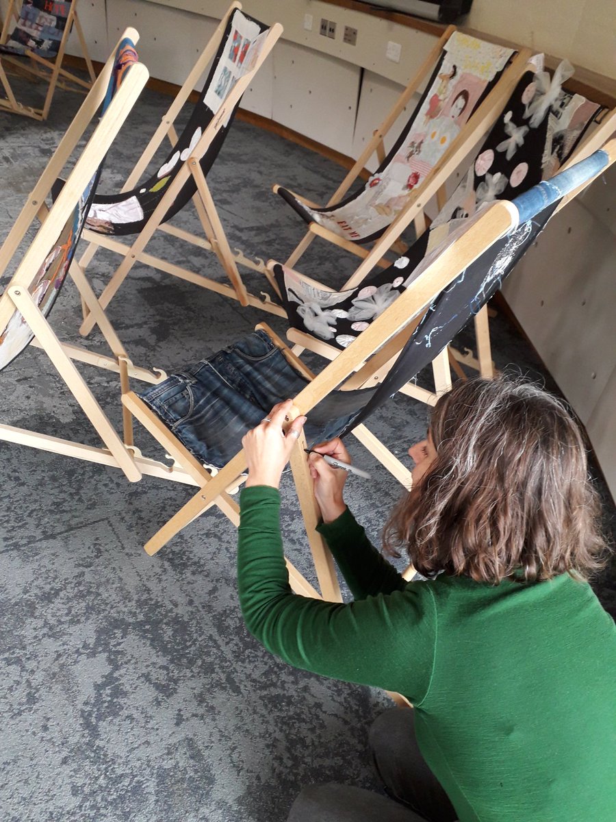 EKSTpartnership's tweet photo. Excited to be setting up the #RearrangingDeckchairs in their new home for #September @ThePinesCalyx #collaboration #sharedaims #wellbeing #visitsoon https://t.co/DTnS0W67Pr