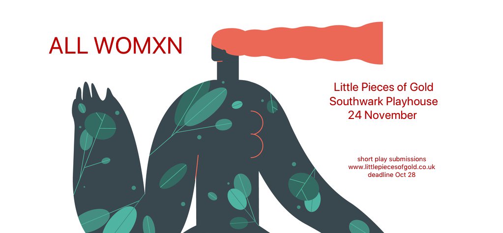 Playwriting call-out!

We want ur 10-15 min plays for our next show:
 'ALL WOMXN' plays by women 4 women
#inclusion#NonBinary#intersectionality#POC
Southwark Playhouse

Programmed writers get mentored by an experienced, playwright mentor.

deadline Oct28
littlepiecesofgold.co.uk