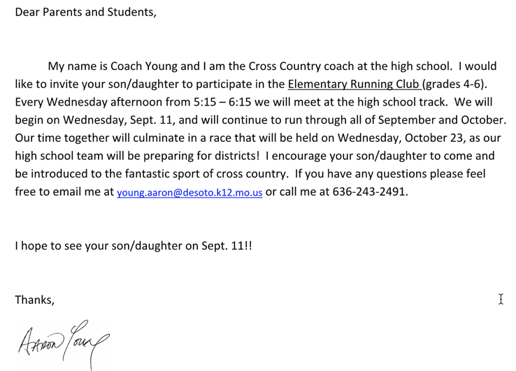 AthenaElem's tweet photo. Athena parents!  

Mr. Young from the HS will be doing the elementary running club again this year! First practice is this Wednesday at the HS track. This is for grades 4-6 https://t.co/9GTkbrkr2u