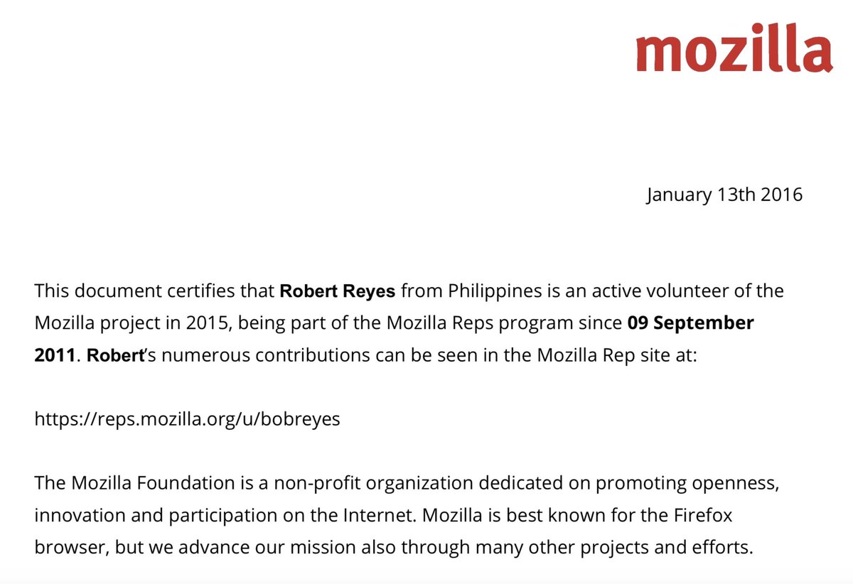 bobreyes's tweet photo. Celebrating my 8th year under the Mozilla Reps Program.
#MozillaReps #ReMo #Mozilla #MozillaPH #Firefox https://t.co/GkP0EksVaT