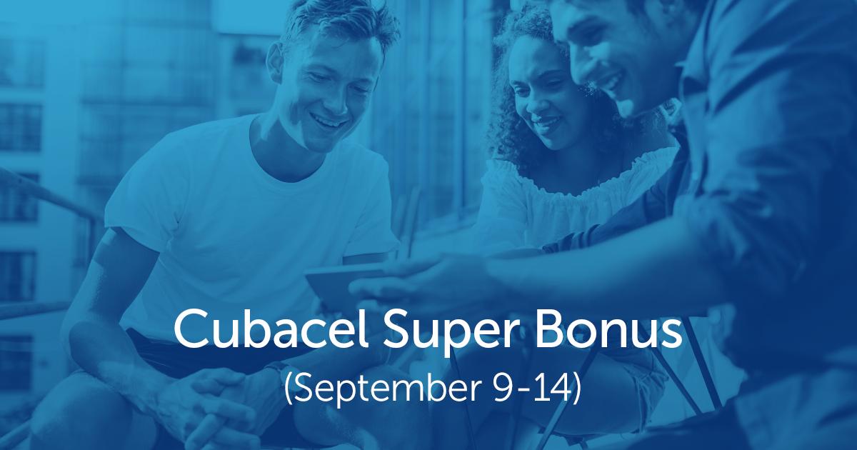 topupcom's tweet photo. Spread that Super Bonus feeling… Send your loved ones a top up today and they will receive more than Double Bonus ➡️ https://t.co/OQ7PY0M8SH

#cuba #cubanos #cubacel #recarga #onlinetopup #mobilerecharge #onlinerecharge https://t.co/xpTokuVcZF