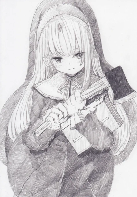 シャーペンで描きました。異端審問官な雰囲気が漂っていたクレアさん。
〇〇ちゃんトレイターですか?
#描いたよクレアさん 
