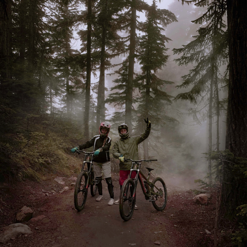 KCushman1's tweet photo. One more picture from the recent trip to Whistler-- bikers in the fog. (Please note- I was not biking in the fog, I was somewhere warm and dry, reading in the fog). #fog #amreading #whistlerbc #kathryncushman https://t.co/2KLaVbm2nA