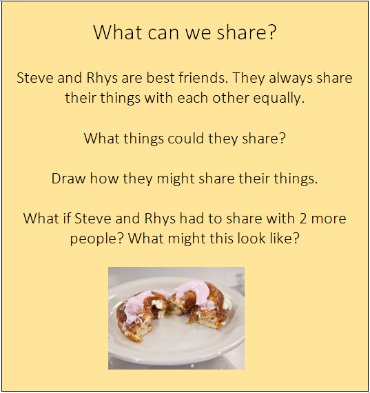 Here's a new maths challenge for our friends at <a href="/RoeGreenJS/">Roe Green JS</a> &amp; <a href="/granville_ps/">GranvillePS</a>. Looking forward to seeing some creative ways to share. All are welcome to post solutions as replies. <a href="/PsCondell/">CondellParkPS</a> <a href="/MrTacuri/">Roberto Tacuri</a> @MrBestAHT <a href="/missbeckers94/">Stephanie Beckers</a> <a href="/MissBoustead/">Miss Boustead</a> <a href="/Meganlb66/">Megan Burgess</a>