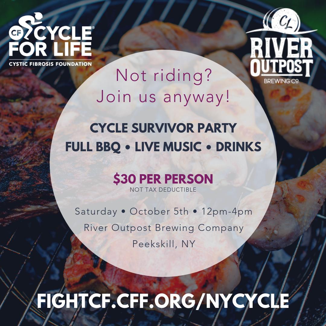 CFF_GNYC's tweet photo. To buy a $30 ticket for the Cycle Survivor Party complete with a full BBQ &amp; drinks, go to the website, click "Register as an Individual", then choose "Cycle Survivor Party ONLY". We hope to see you there! https://t.co/Q091ZaVqRz