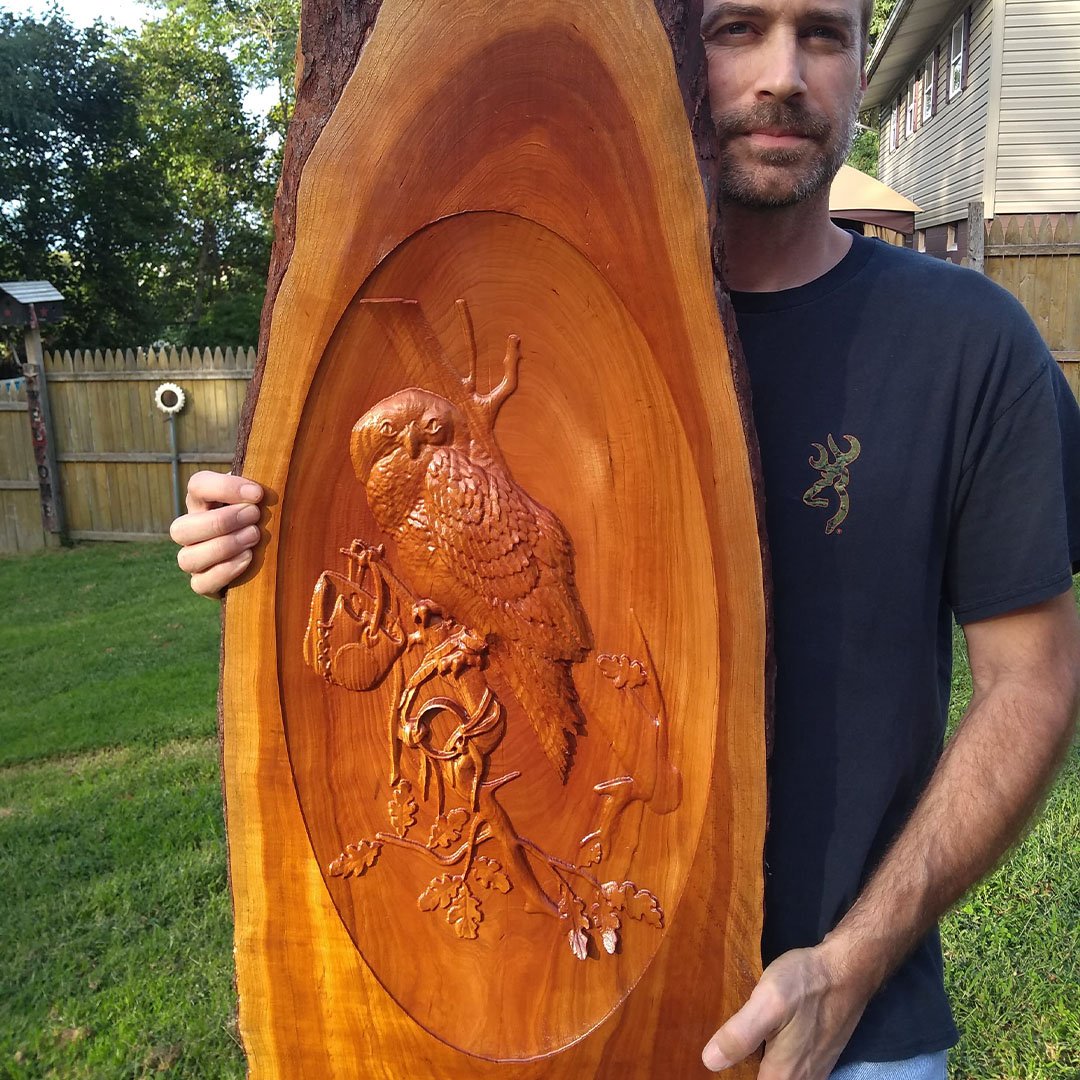 It's #MakerMonday! Jack D. with another fantastic 3D Relief Carving on live edge cherry wood. What projects are you working on? Check out this project here: bit.ly/Owl3DCarving
📷: Jack D.
.
.
.
.
#diyforever #diys #diyfuture #manufacturingengineering #makerlife #machining