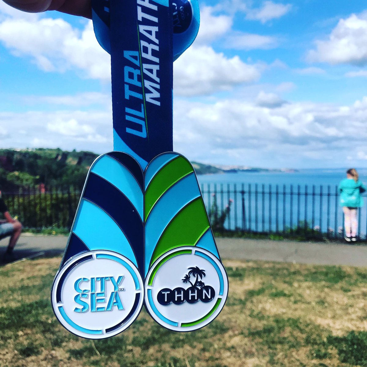 SkyBlueCrampy's tweet image. Be rude not to take part in #medalmonday this week with my shiny pair of bollocks looking medal... not sure I mentioned that I’d ran an ultra at the weekend... don’t think I did...😂😂😂 #runningwanker #ukrunchat