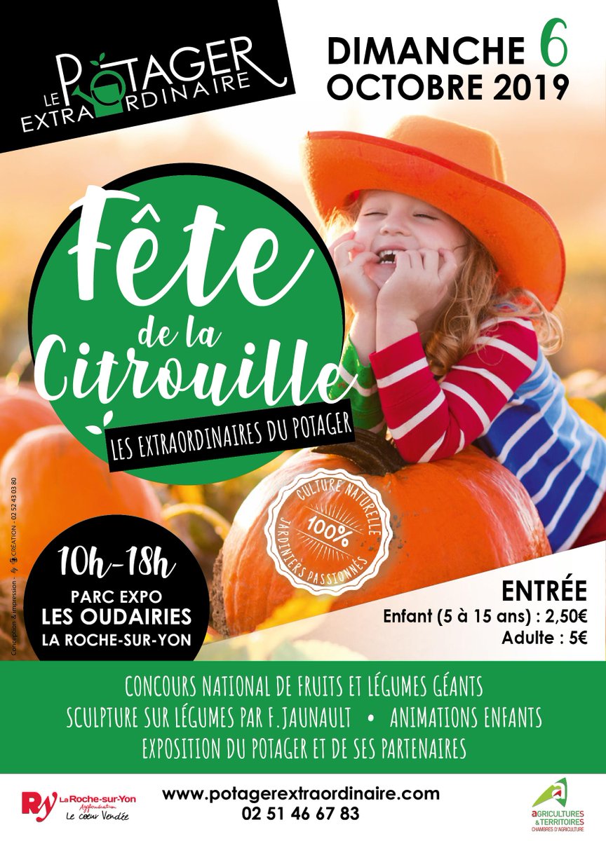 PotagerExtra's tweet photo. Concours de fruits et légumes hors-normes lors de la #fetedelacitrouille organisée par #potagerextraordinaire le dimanche 6 octobre au #parcexpo des Oudairies 85-LA Roche-sur-Yon https://t.co/G56w7zxyNz