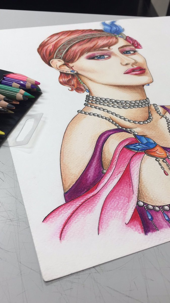 An_nr9804's tweet photo. @for__infinity Hi! normally I draw beautshoots since I am a student of fashion design. 💜 https://t.co/XAacYeqDM4