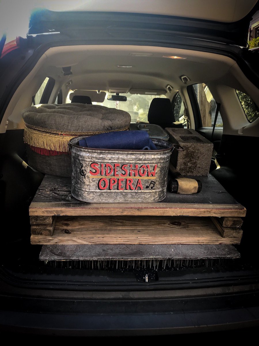 sideshowopera's tweet photo. The car is packed and we are off to Orlando, FL! #OnTheRoad #sideshow #sideshowopera #nickandlindsay https://t.co/cczDlpAzPO