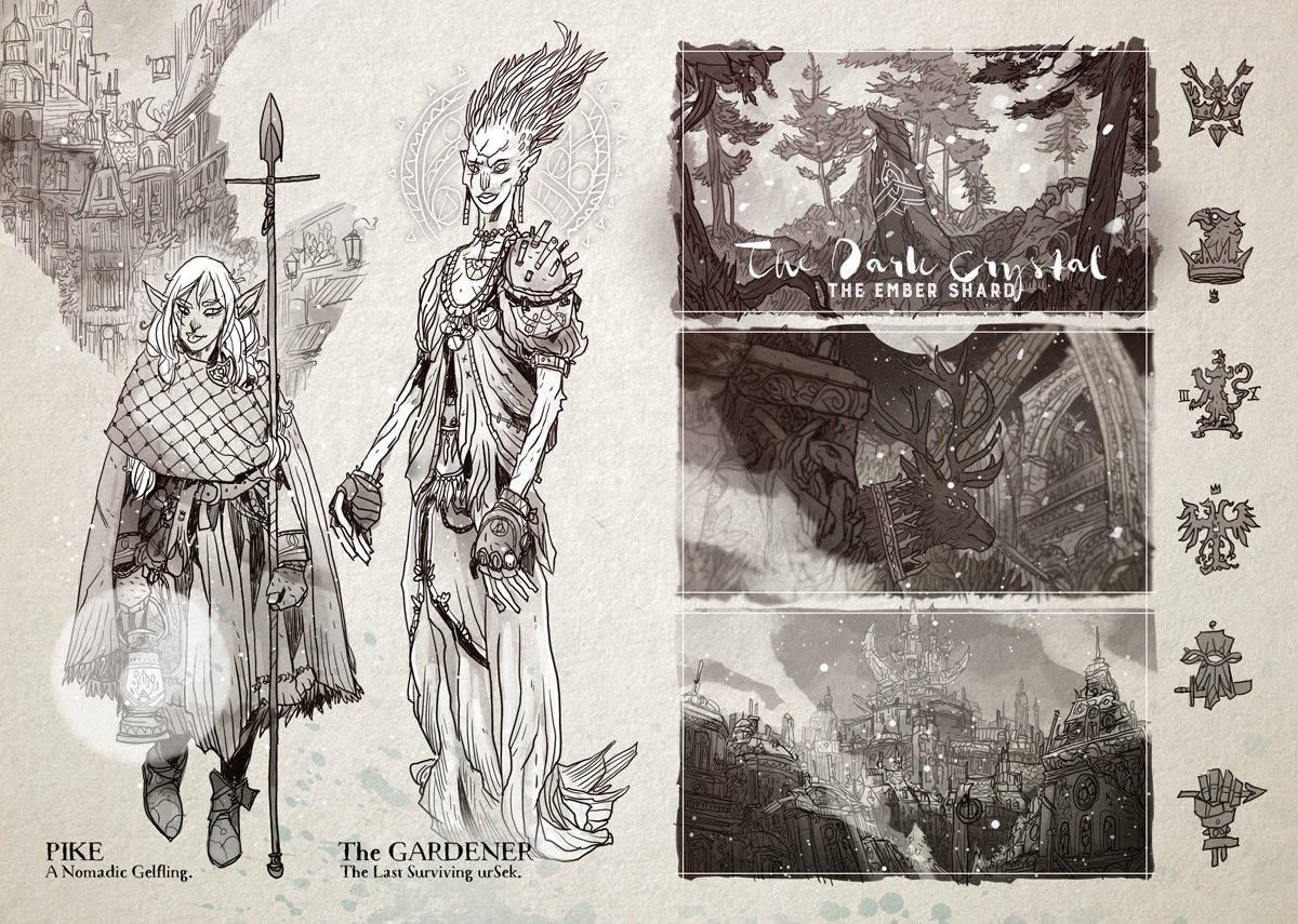 Just found some doodles from years ago when I was noodling dark crystal ideas. 