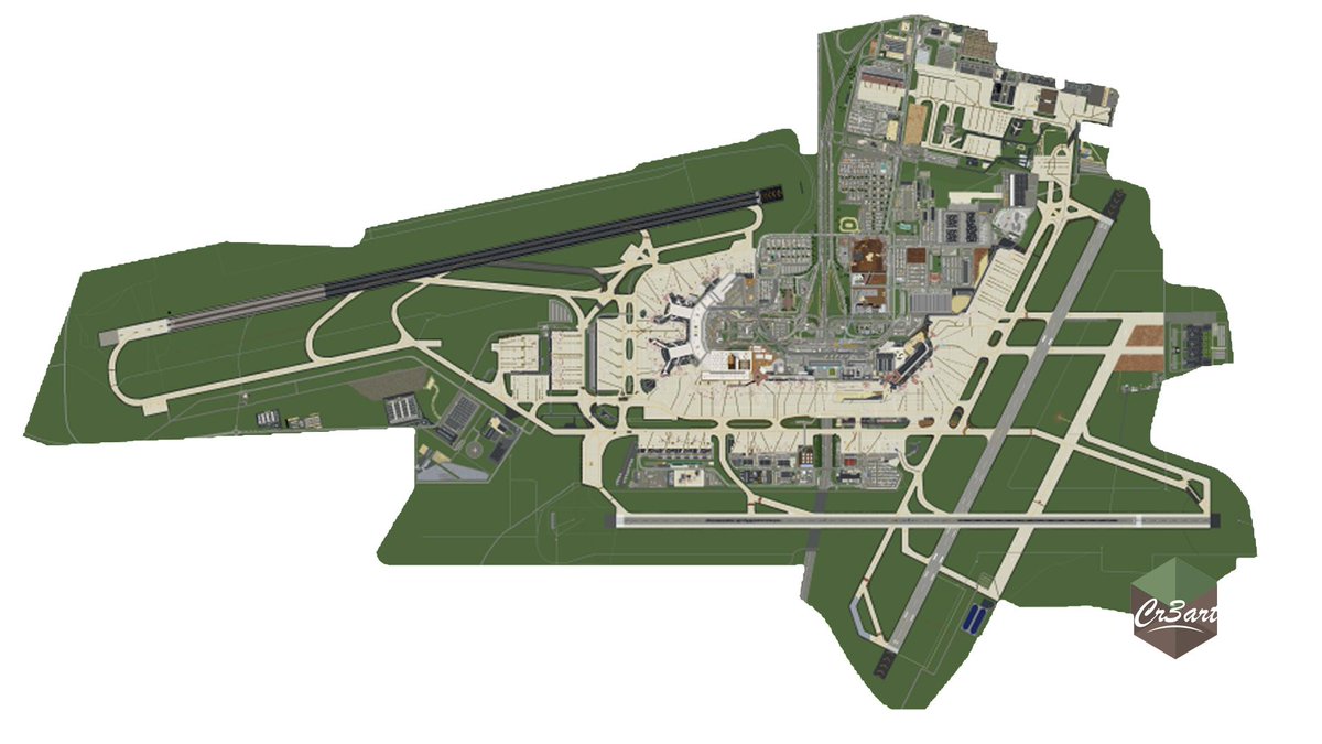 PlanetMinecraft's tweet photo. TRENDING from the weekend is this massive build by @TeamCr3art!  It's a reproduction of the second biggest French airport reproduced at a 1:1 scale.  #Minecraft 

✈️DOWNLOAD &amp; TIMELAPSE: https://t.co/lQ35gfI5Al https://t.co/P9SdnqeSak
