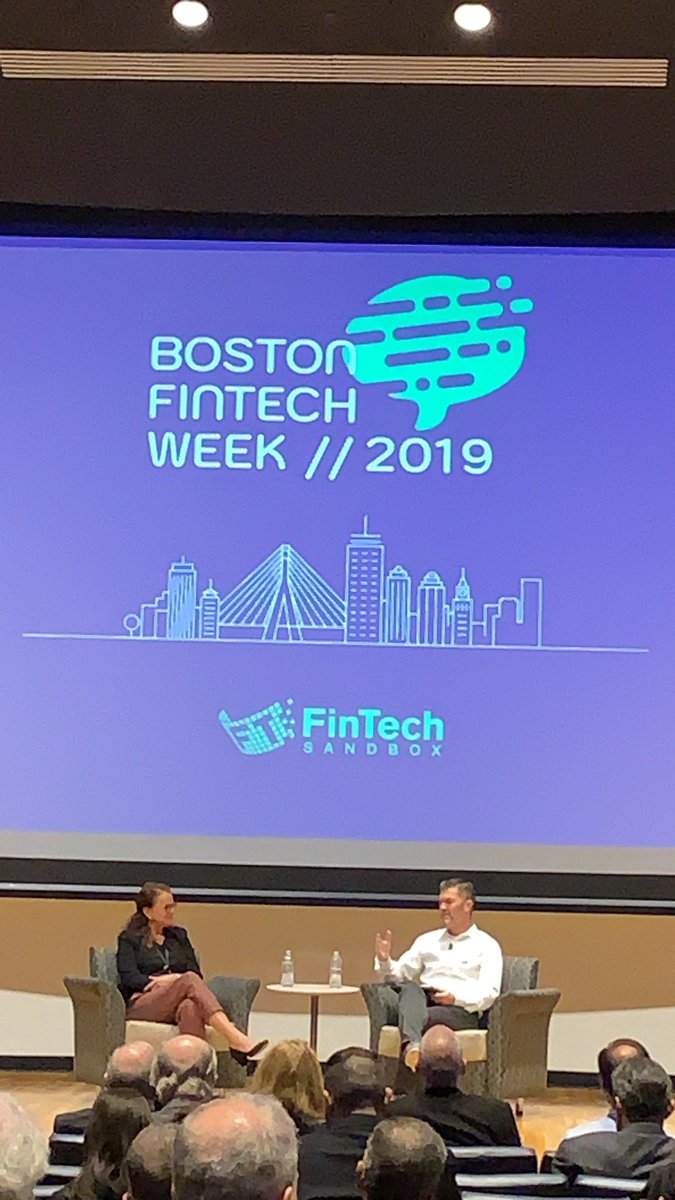 BankSmartERIN's tweet photo. Here at #BostonFintechWeek listening to Marianne Harrison speak #firesidechat #takearisk https://t.co/28HhrLnU4Y