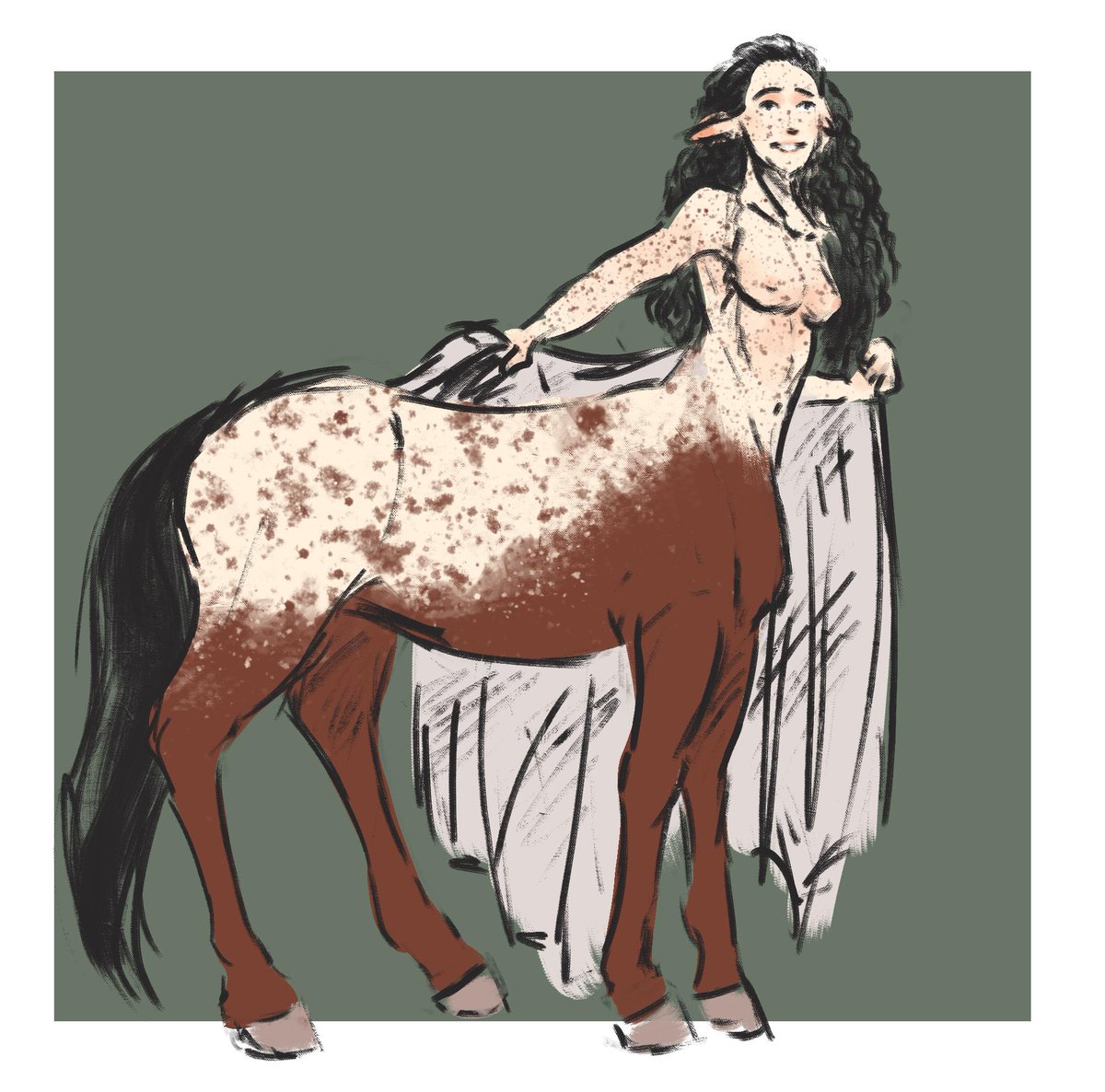 Because drawing my characters as Centaurs is my biggest kink 🙈

#Art #DigitalArt #Centaur #Centaurs #Fantasy #OC #OCs #OriginalCharacter