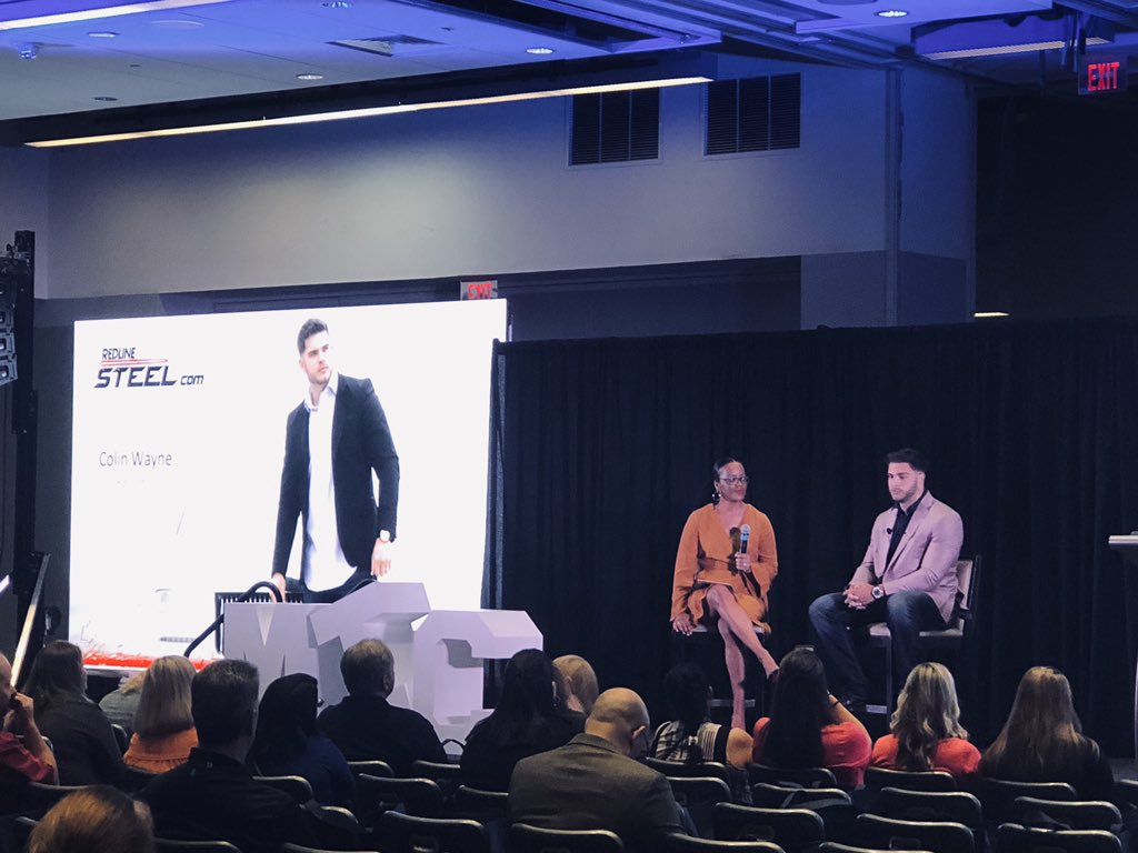 Instant_Teams's tweet image. Day 2 at #MICDC going strong with @ColinWayne1 / @redlinesteel and the fabulous @mommyretailing. “Fear of failure should not be in your vocabulary.”