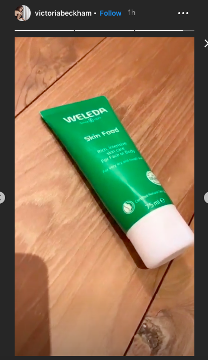 We're excited to see this great little clip from Victoria Beckham recommending our Weleda Skin Food original 💚instagram.com/stories/victor…