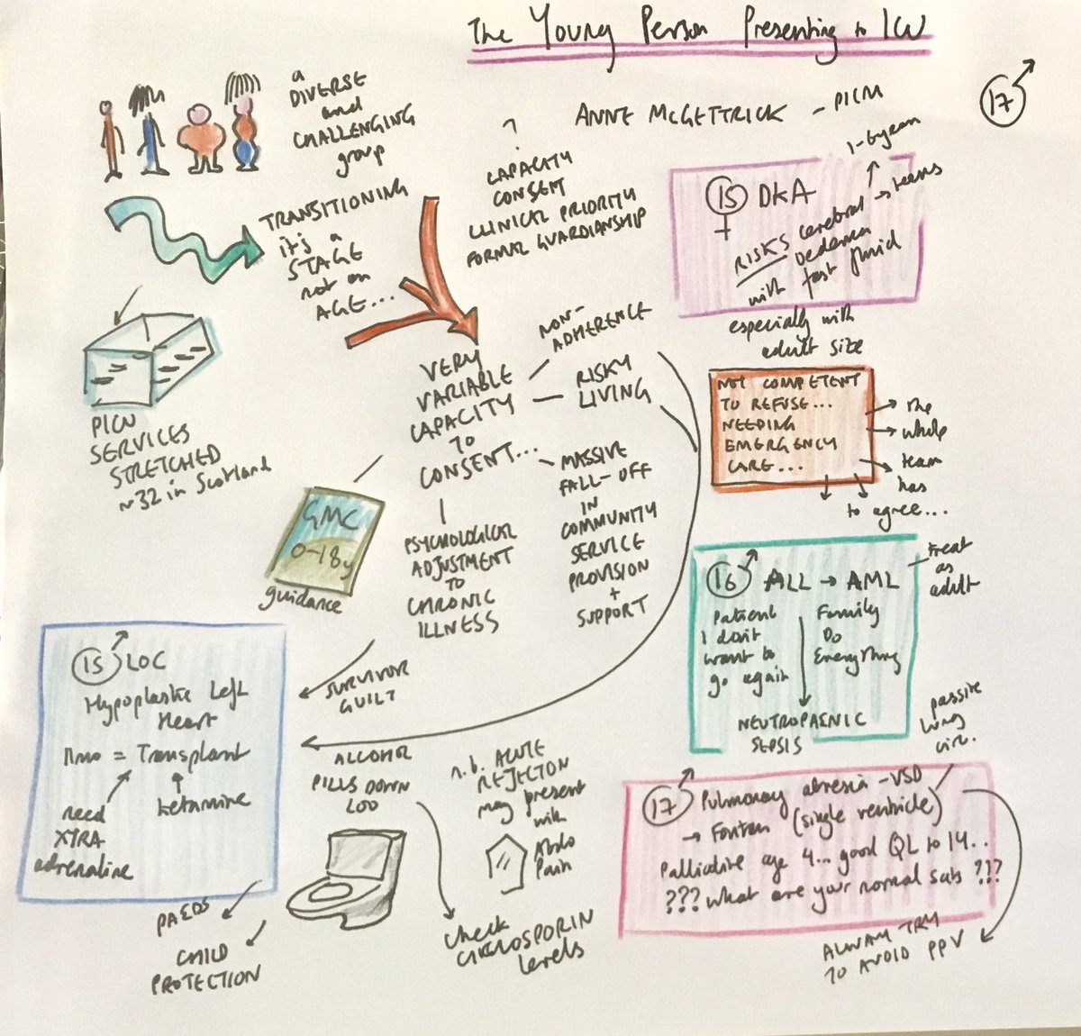 hughgifford's tweet photo. Thank you so much @McgettrickAnne for your talk on #ChallengingCases in #PICU at #SICSEd2019 today in #Edinburgh @SICStrainees @sicsmembers @iceman_ex @avkwong @Wilkinsonjonny @WhistlingDixie4 @ICS_updates @ESICM #FOAMed #FOAMcc #sketchnotes @EPIC_scot @icu_dave @suziechaps1 https://t.co/nBRusWWy4s