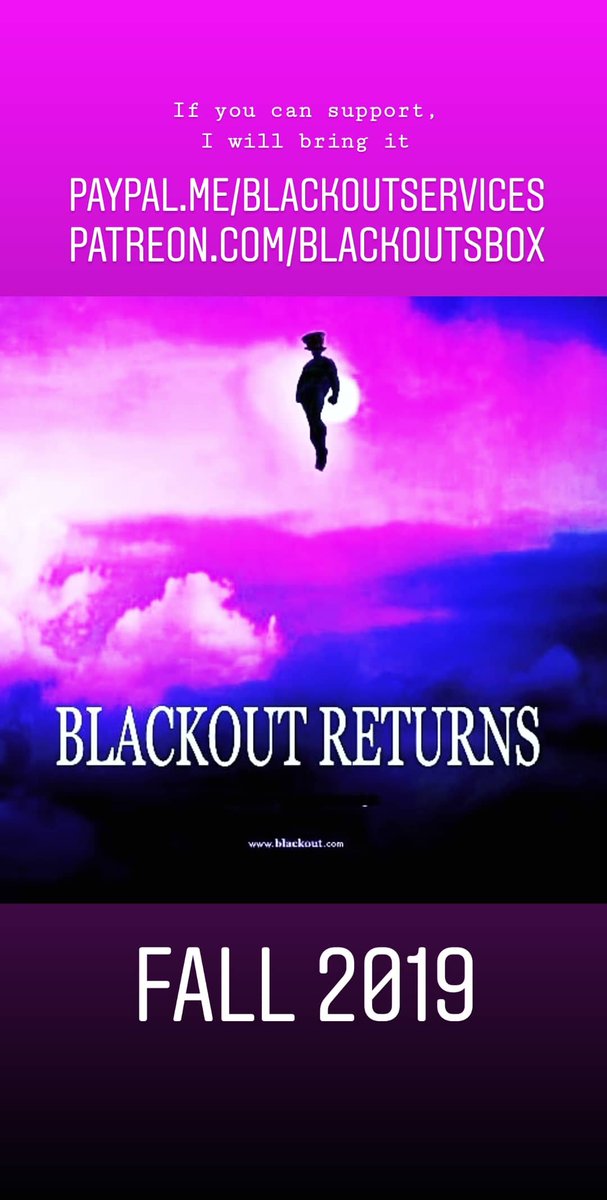 BlackoutsBox's tweet photo. https://t.co/GyAkdIAc80
https://t.co/9RfwMOKA4M

For most of my life I have put thousands of hours creating free content before youtube, facebook, &amp; twitter took over the internet. I knew nothing about "monitization" 

I need your support to relaunch Blackout's Box Live https://t.co/LKCUOumeOH