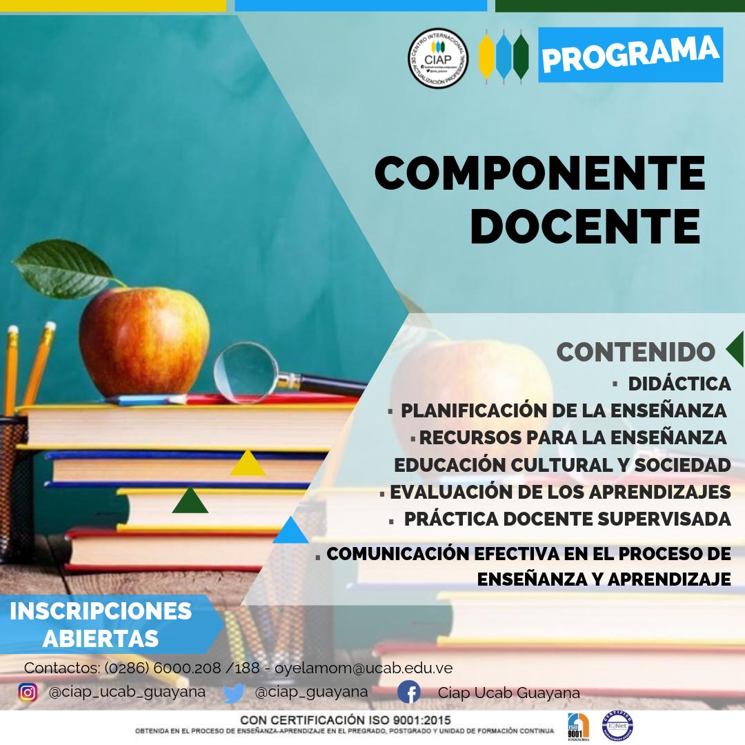 UcabGuayana's tweet photo. Comunicación efectiva, didáctica y planificación de la sesión de clase son herramientas necesarias para una buena enseñanza. El @ciap_guayana REPROGRAMÓ el #ComponenteDocente para este mes de #Junio.

¡Inscripciones abiertas! https://t.co/iq2tWDtJRb