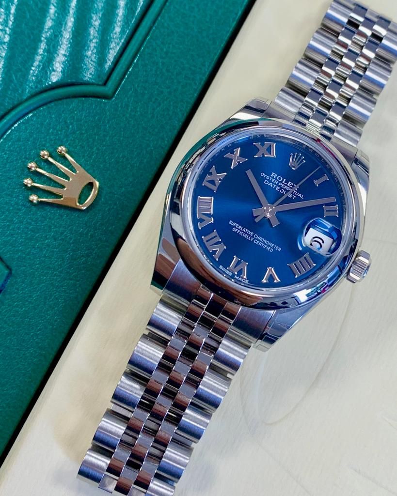 rolex lady datejust 31 blue dial