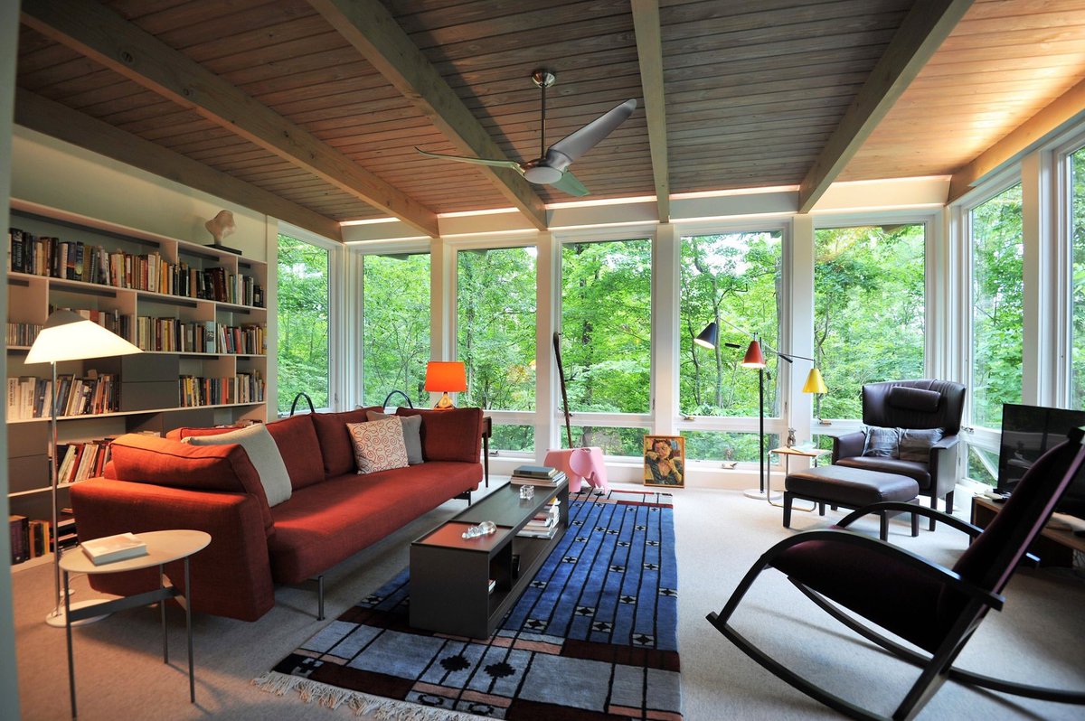 IndyHomeTour's tweet photo. We’ll consider this house a 2-for-1 special. Not only do you get to see the work of atelierRISTING, which designed a glass pavilion addition, but also renowned Indy architect Edward Pierre, the original designer of this 1955 Mid-Century Modern home. https://t.co/J9taq5RlLb https://t.co/5QW87AMdyZ