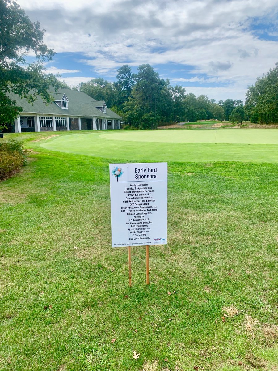OmegaHIPS's tweet image. It was a picture perfect day FORE a great cause, at the @AtlantiCareNJ Thomas L. Glenn, Jr. Memorial Golf Tournament! We may be big into our golf game, but still managed to snag a few shots of our print signage along the way! #PrintMarketing #PrintSignage #PrintPower